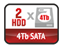 2 HDD 4Tb