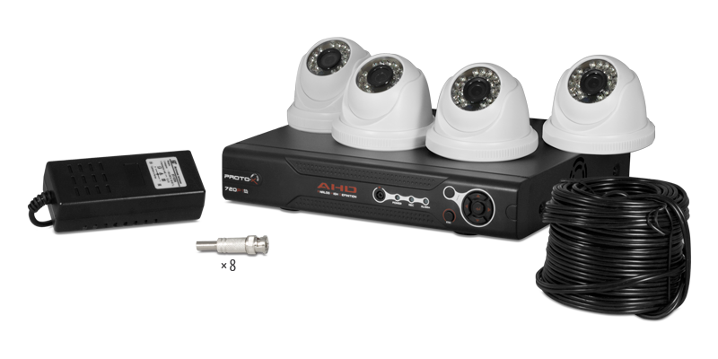 Комплект AHD Proto-X 4 купольных камеры