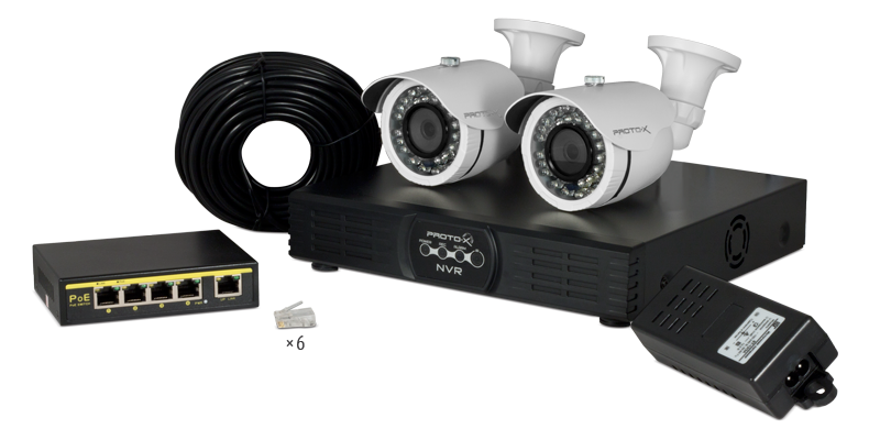 IP комплект Proto-X с 2 уличными камерами